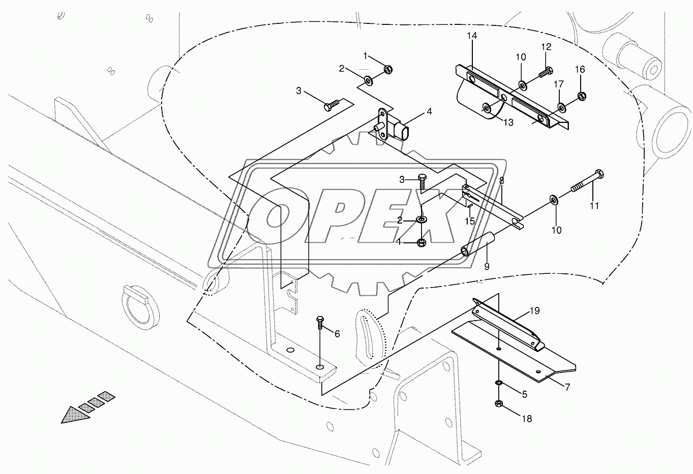 Angle sensor-Pivoting frame