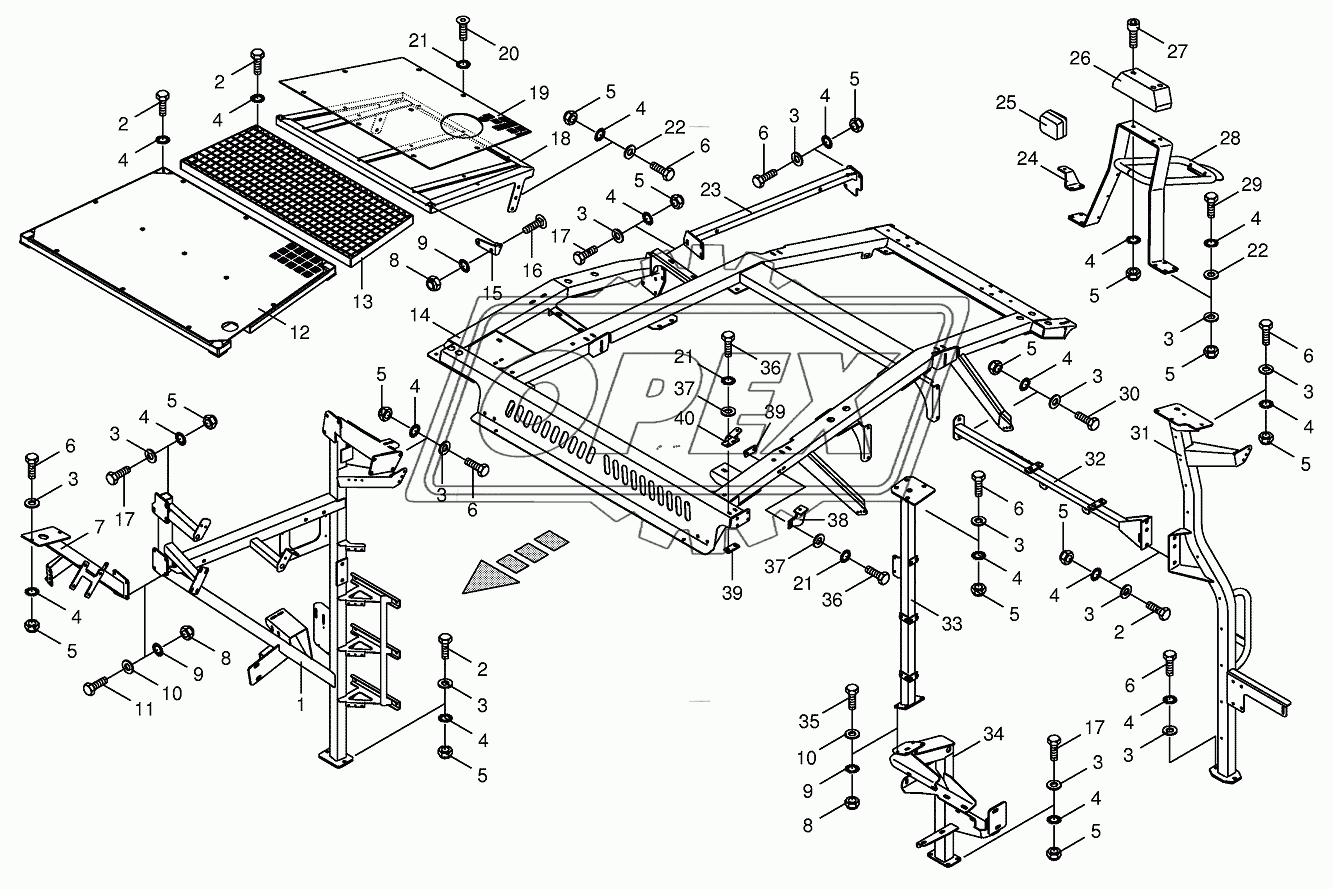 Panelling frame/Cladding-back top