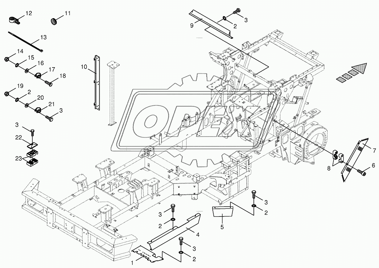 Wiring harness fastening