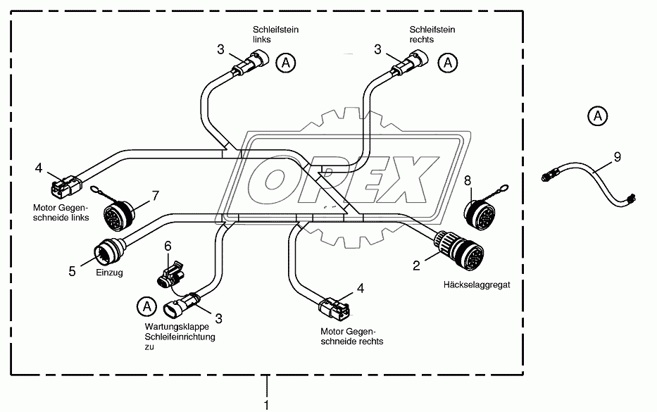 Wiring Harness-chopping aggregate