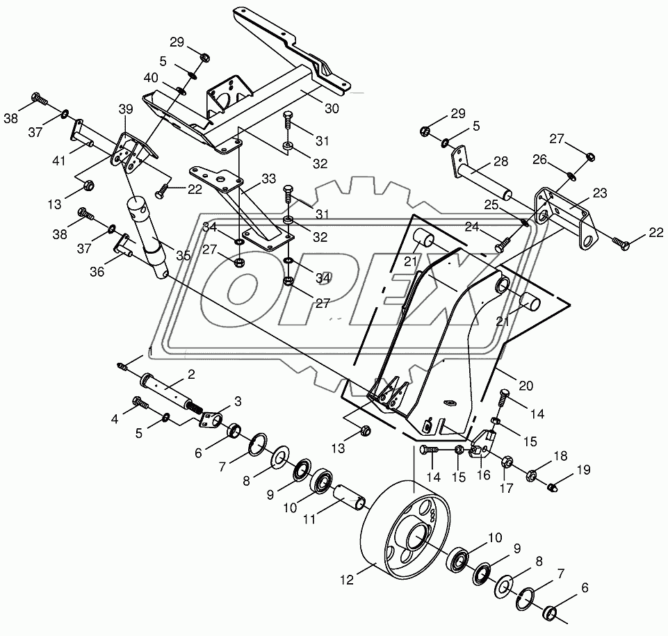 Tensioning device-main drive