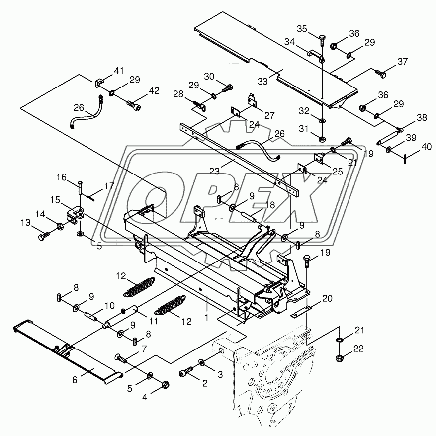 Grinding installation frame-mounting parts