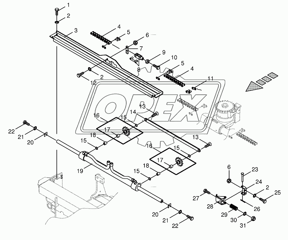 Sharpening device drive