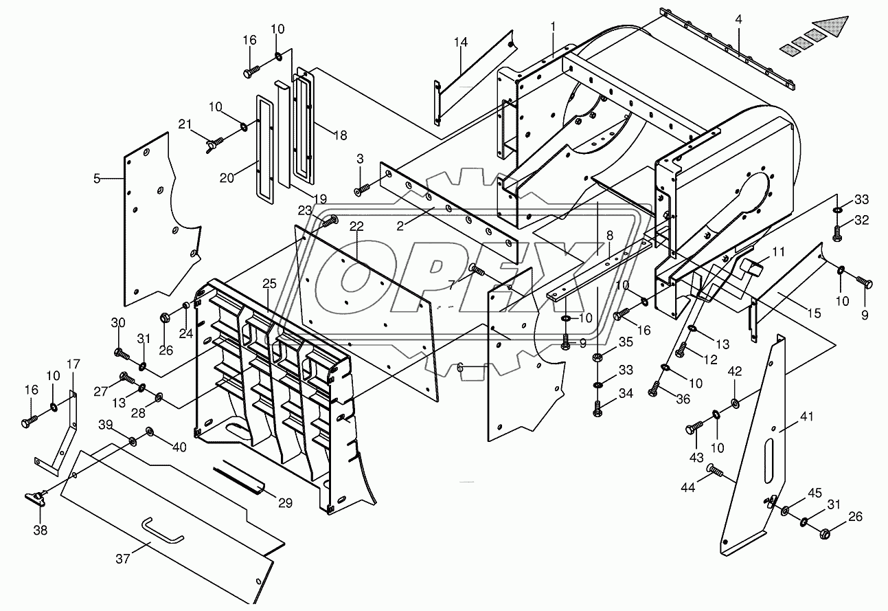 Discharge accelerator housinge