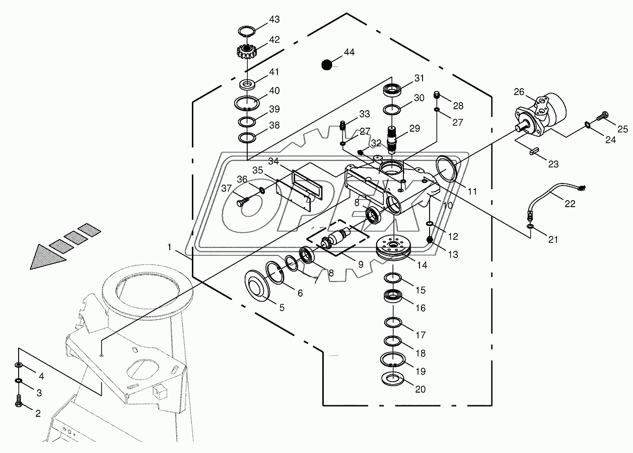 Auger-gearbox