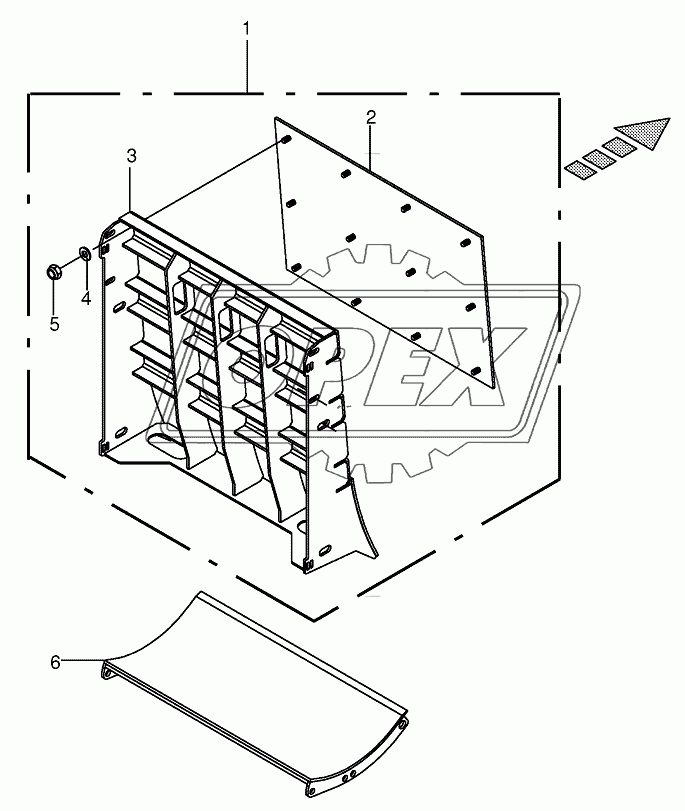 Discharge accelerator rear panel