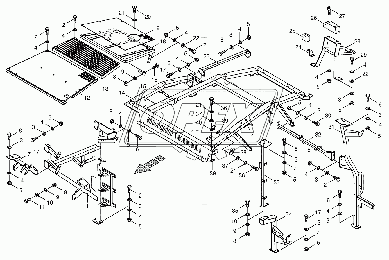 Panelling frame/Cladding-back top