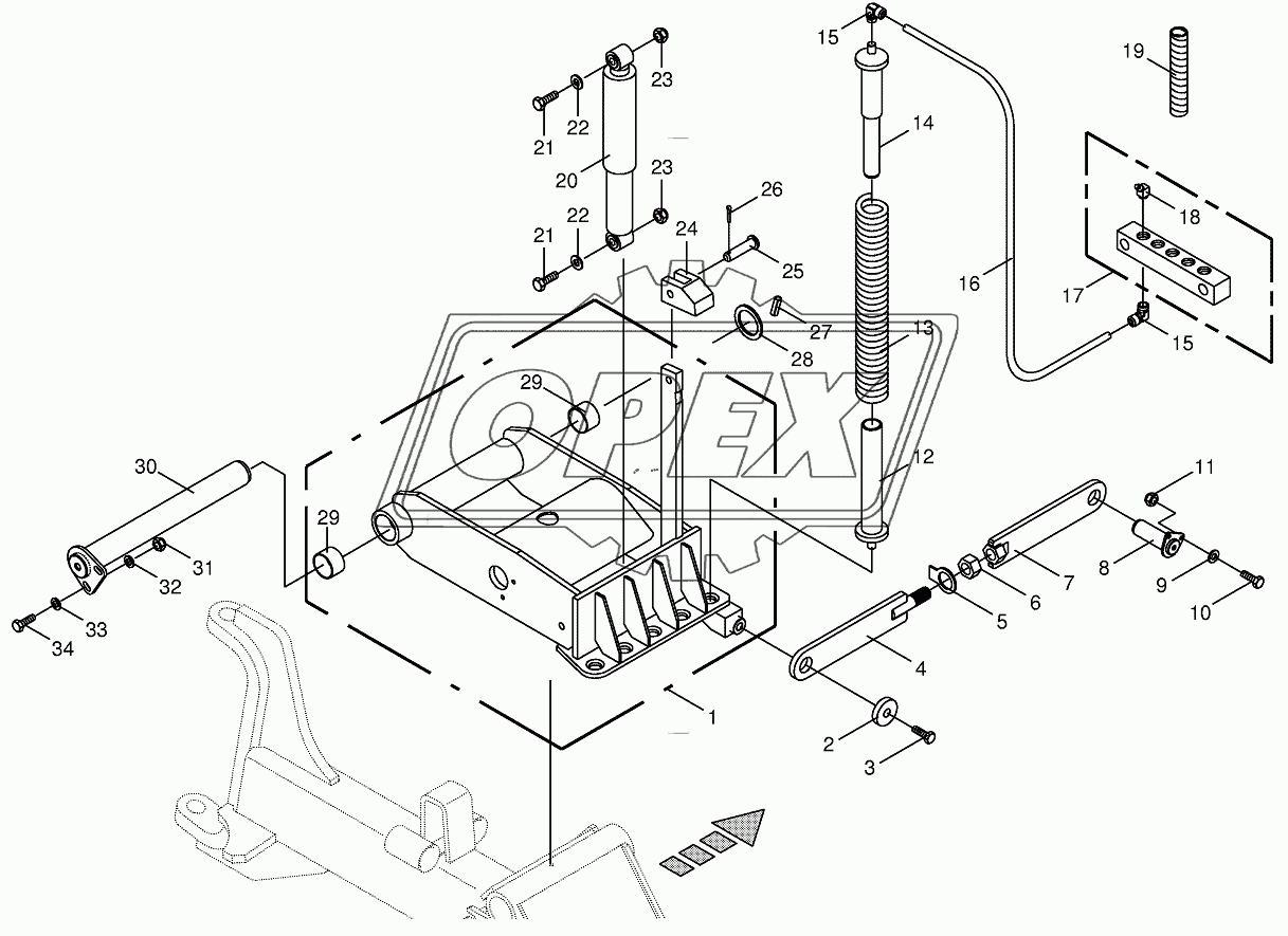 Steering axle rocker arm