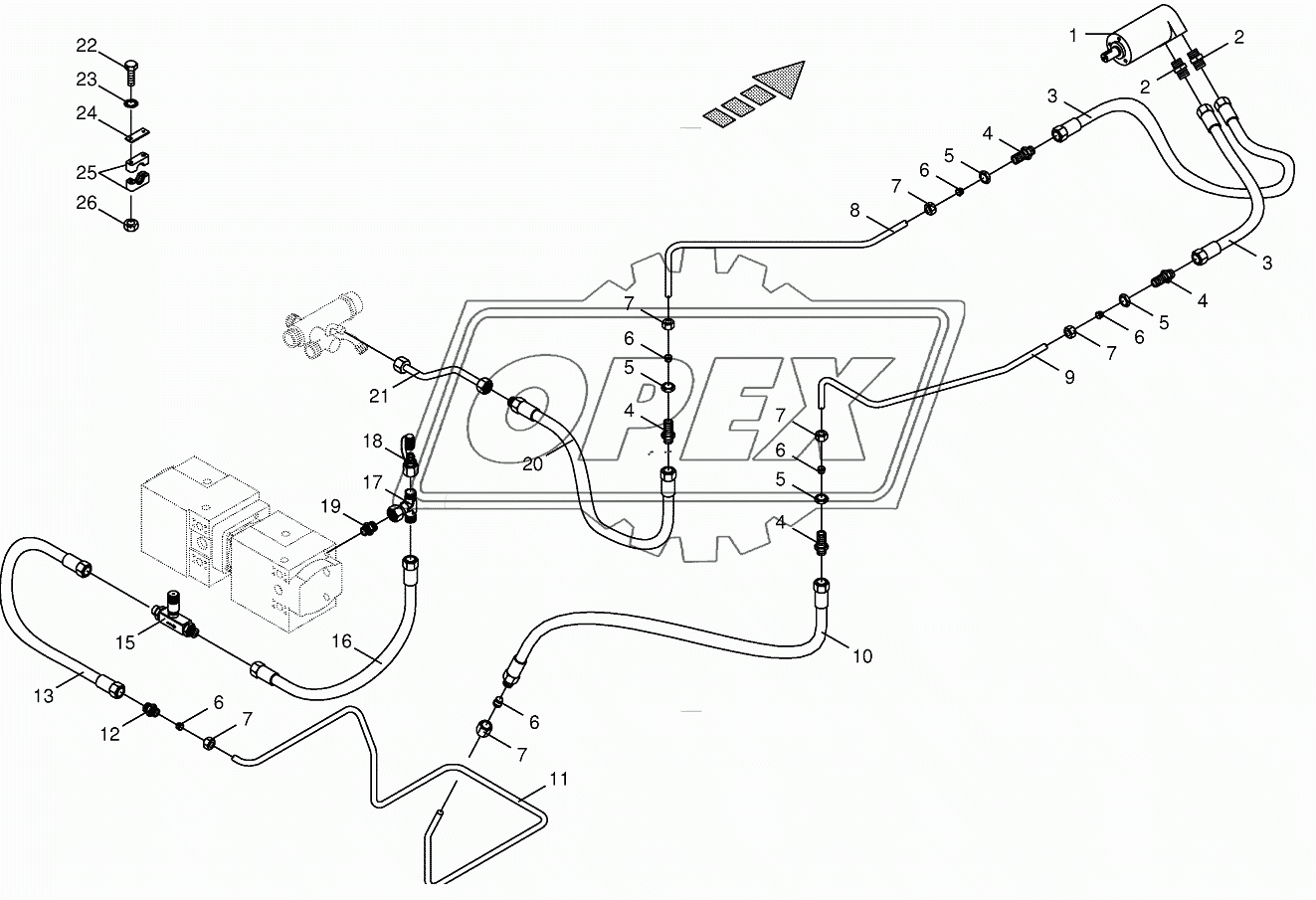 Hydraulics-sieve drive