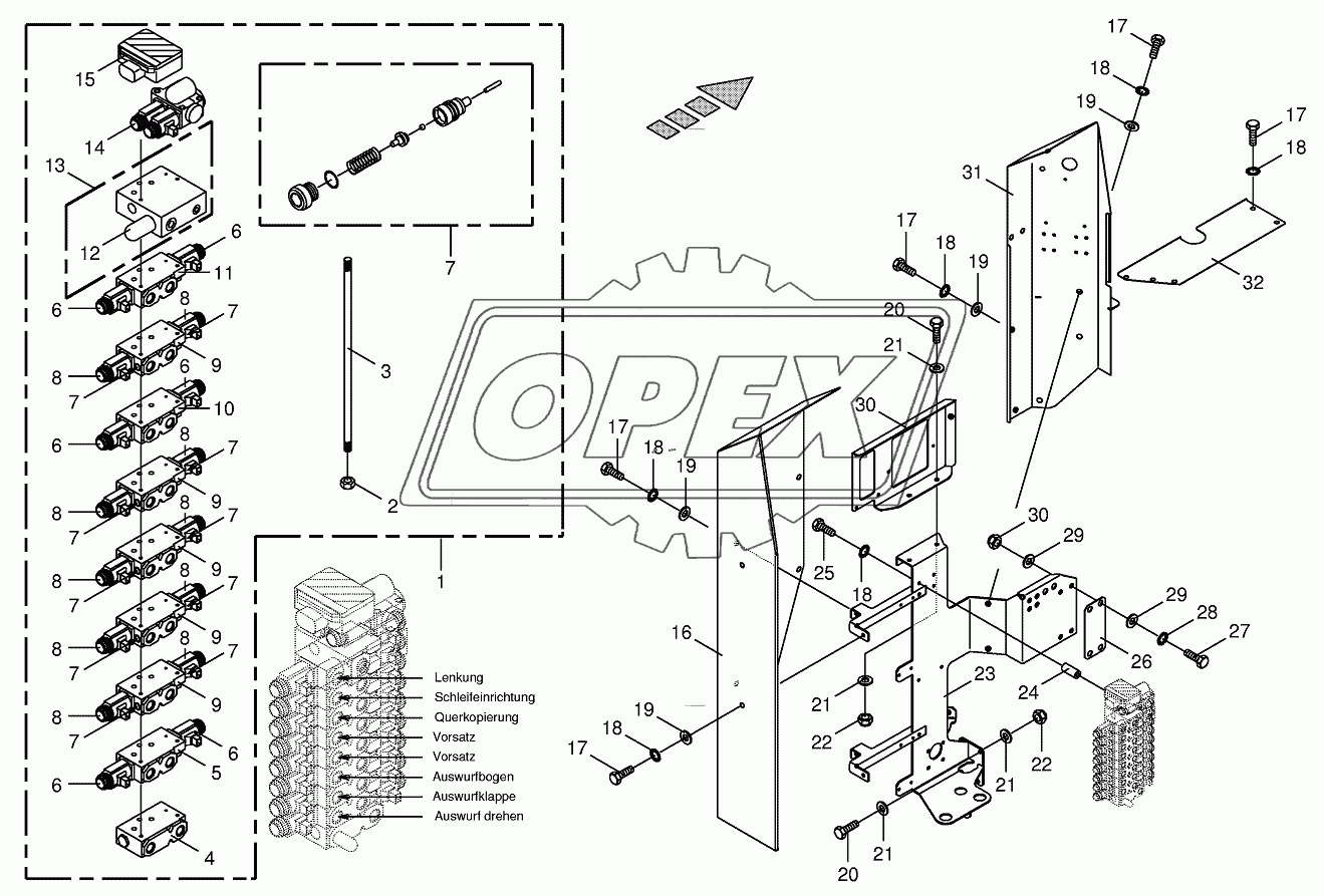 Valve  lock with support-work  hydraulics