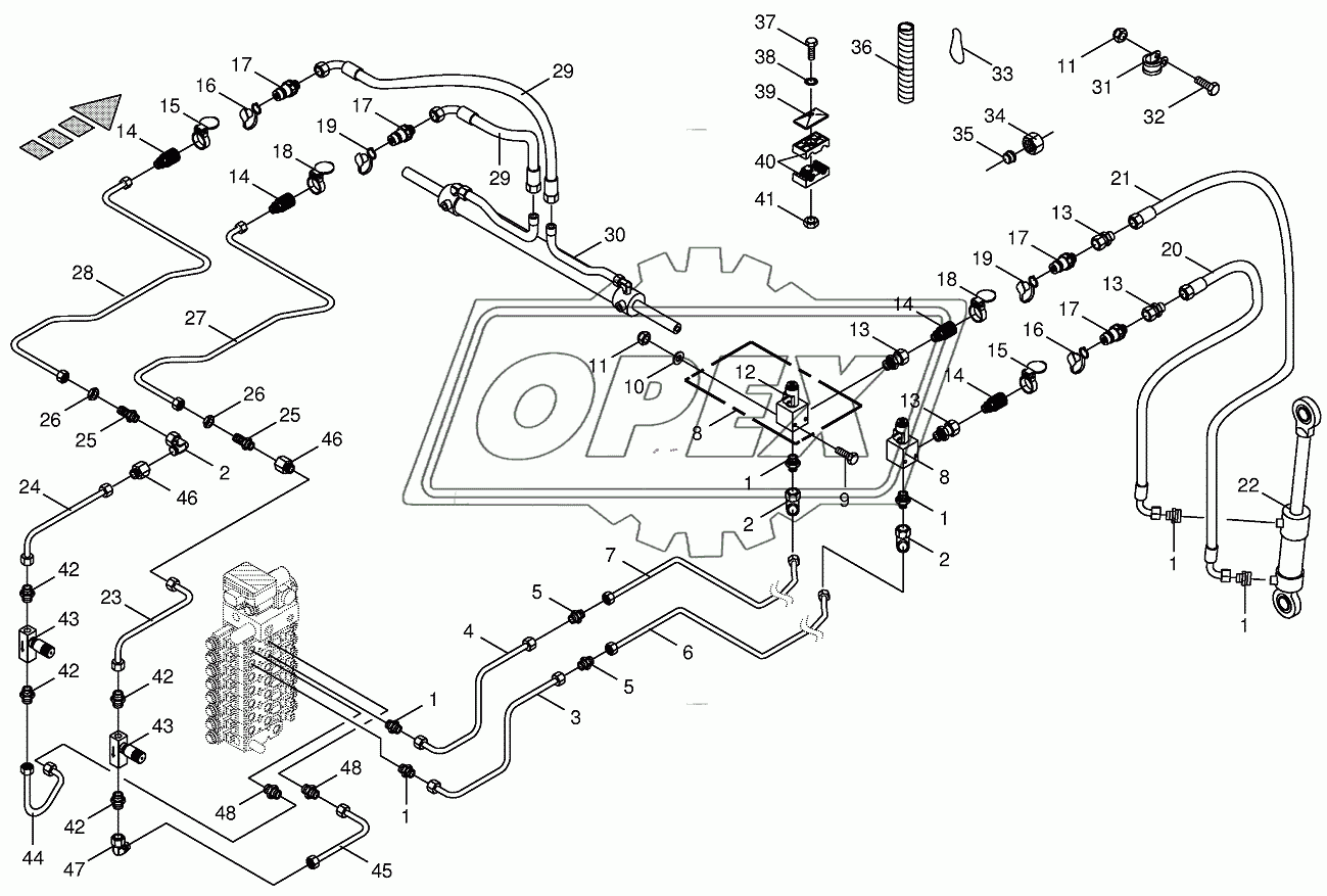 Hydraulics-sharpening device/transv. ground following