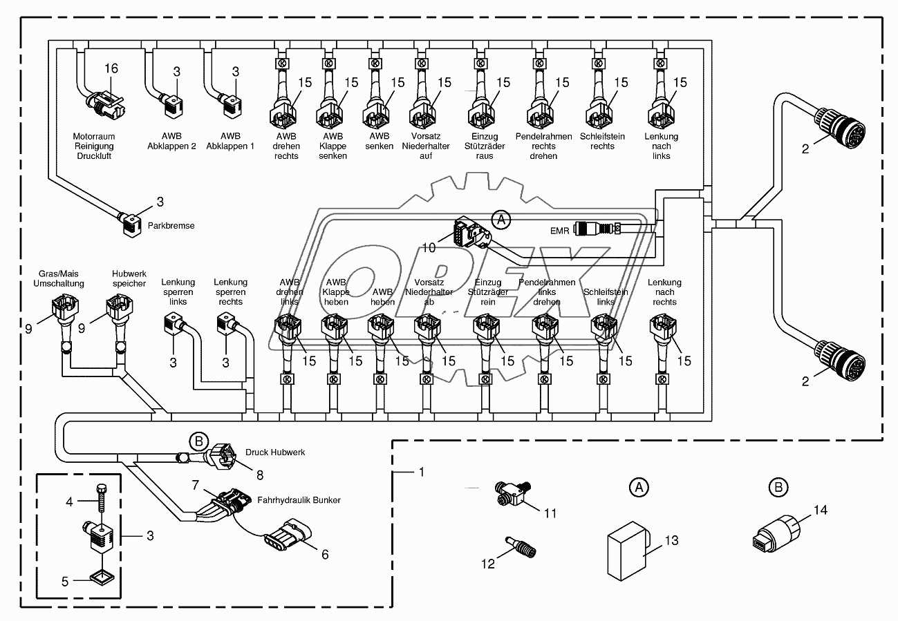 Wiring Harness-valve block