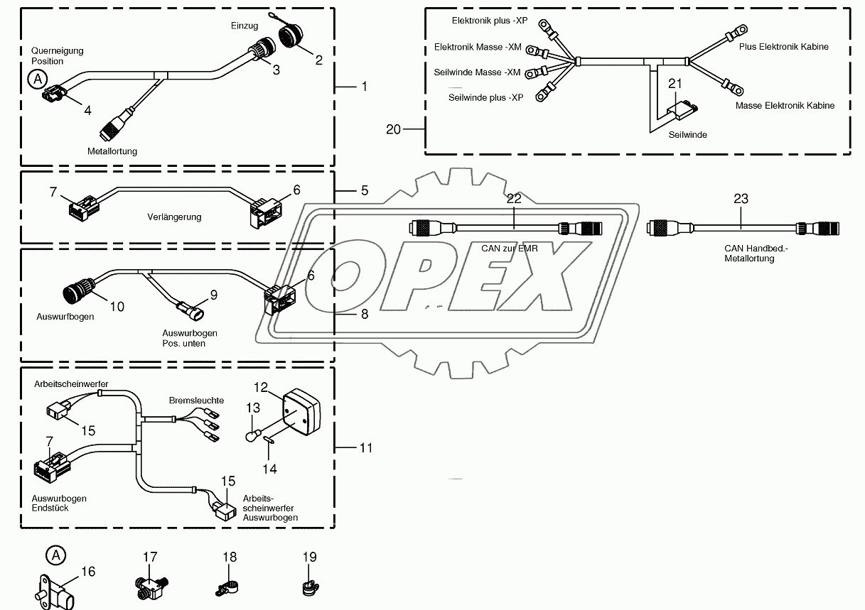 Several wiring looms 2