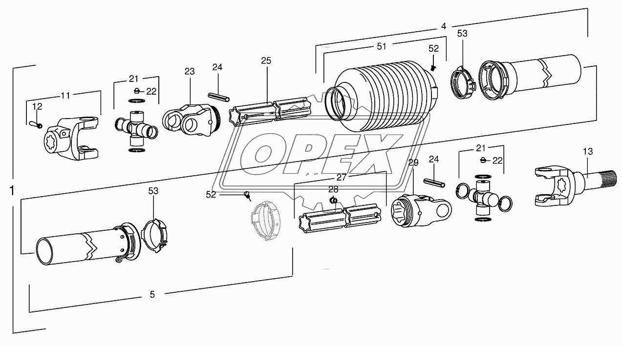 P.T.O shafts-roller drive