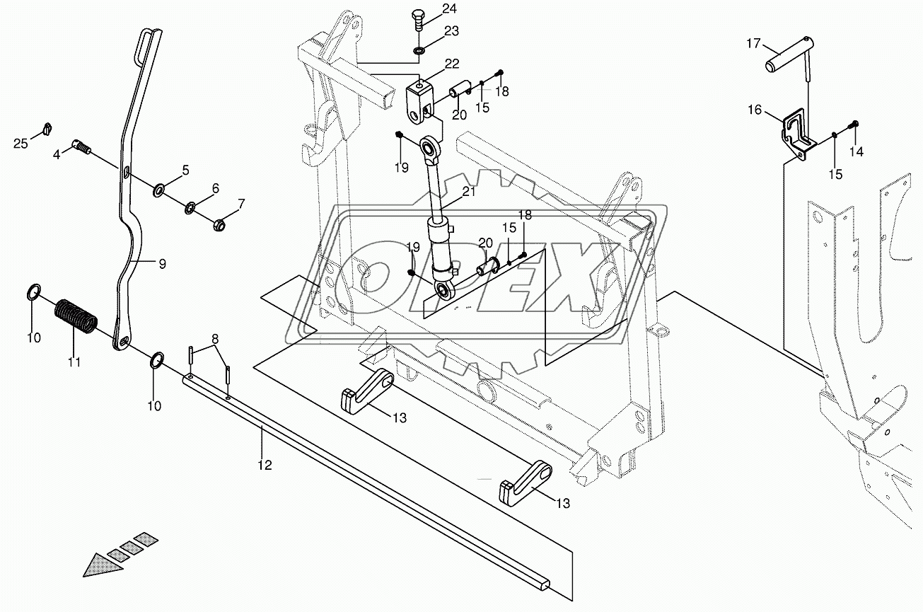 Lateral flotation system/Locking mech.