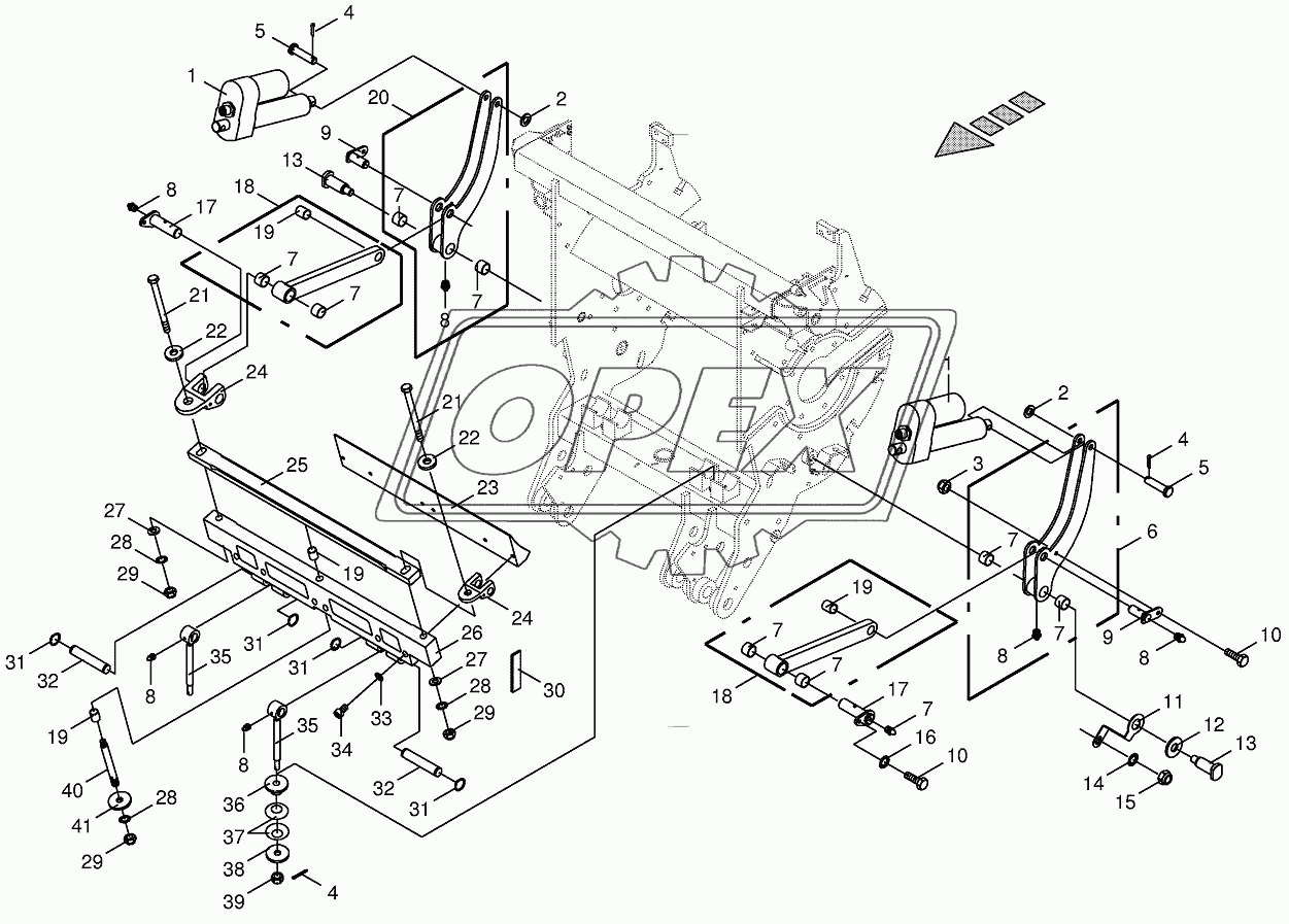Shear bar adjustment