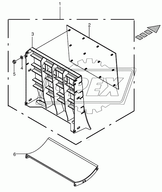 Discharge accelerator rear panel