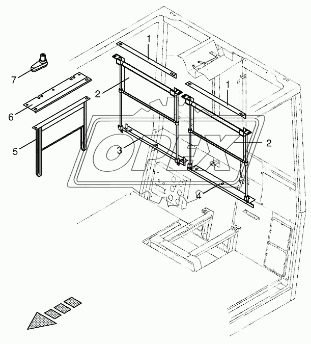 Rear blind/lateral blind