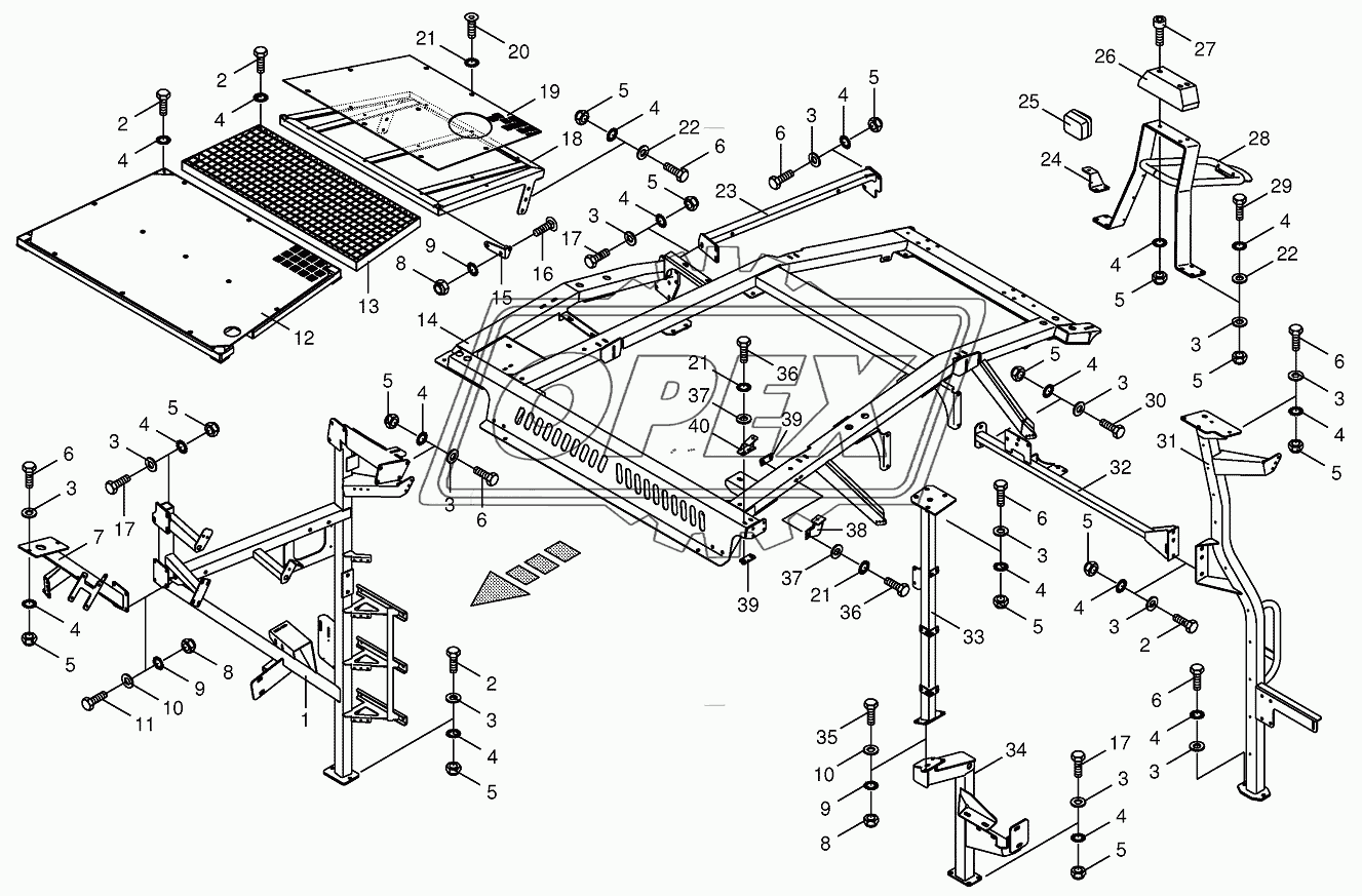 Panelling frame/Cladding-back top