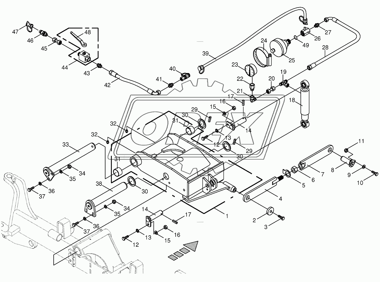 Steering axle rocker arm