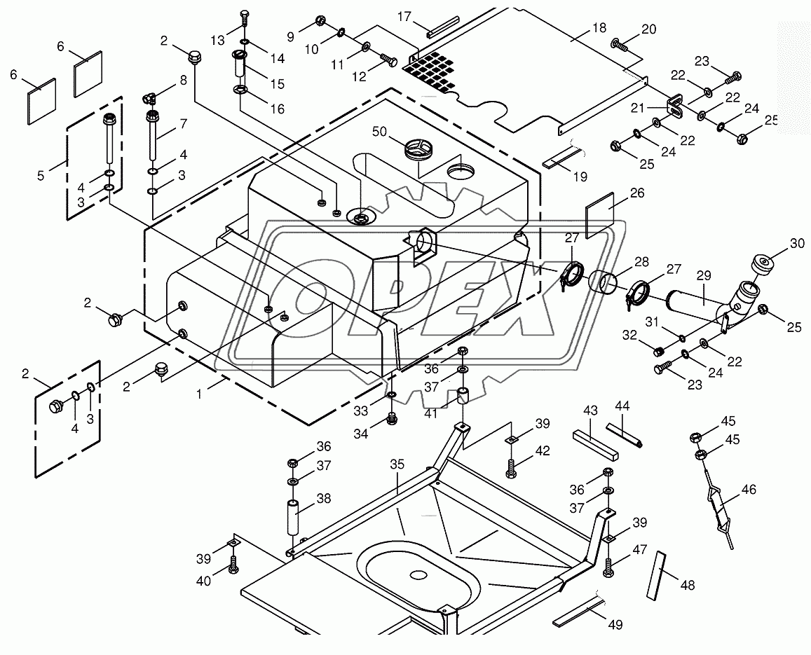 Diesel fuel tank