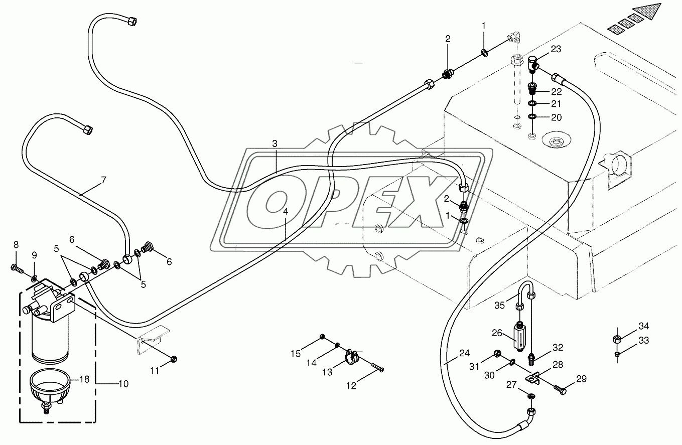 Diesel fuel pipe