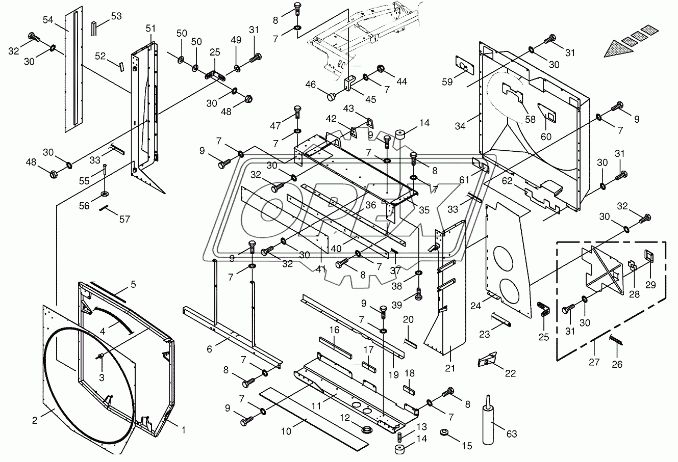 Radiator frame / radiator door