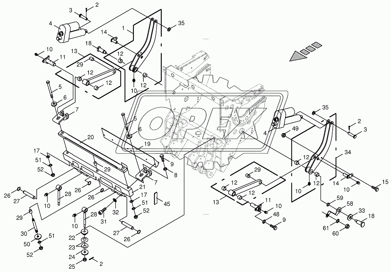 Shear bar adjustment