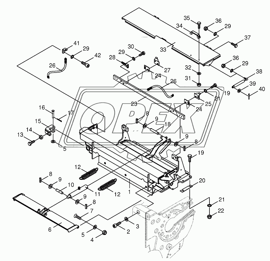 Grinding installation frame - mounting parts