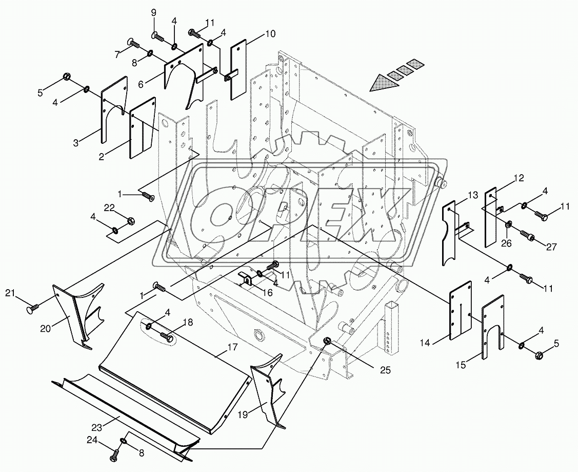 Grain collecting plate / slotted cover