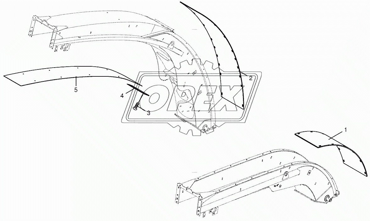 Upper discharge chute -HD parts