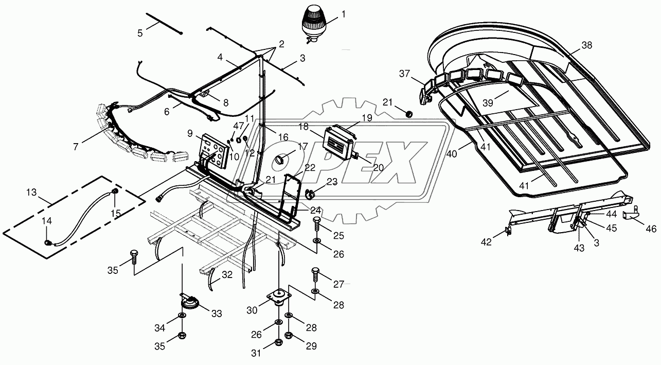 Сab - mounting parts / electric parts