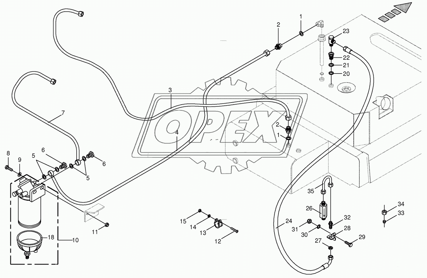 Diesel fuel pipe