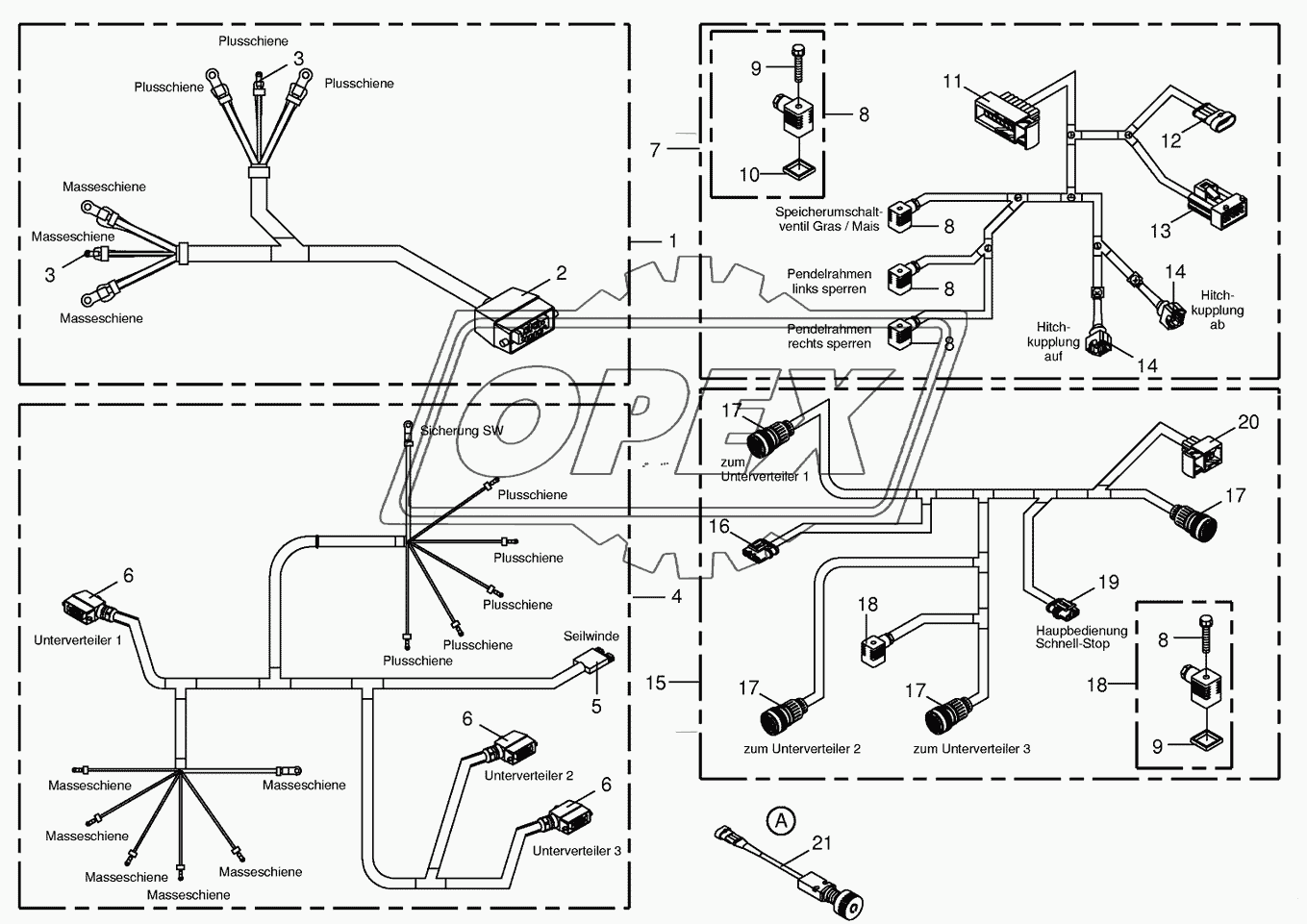 Several wiring looms 3