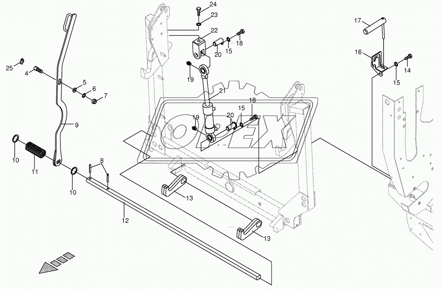 Lateral flotation system/Locking mech