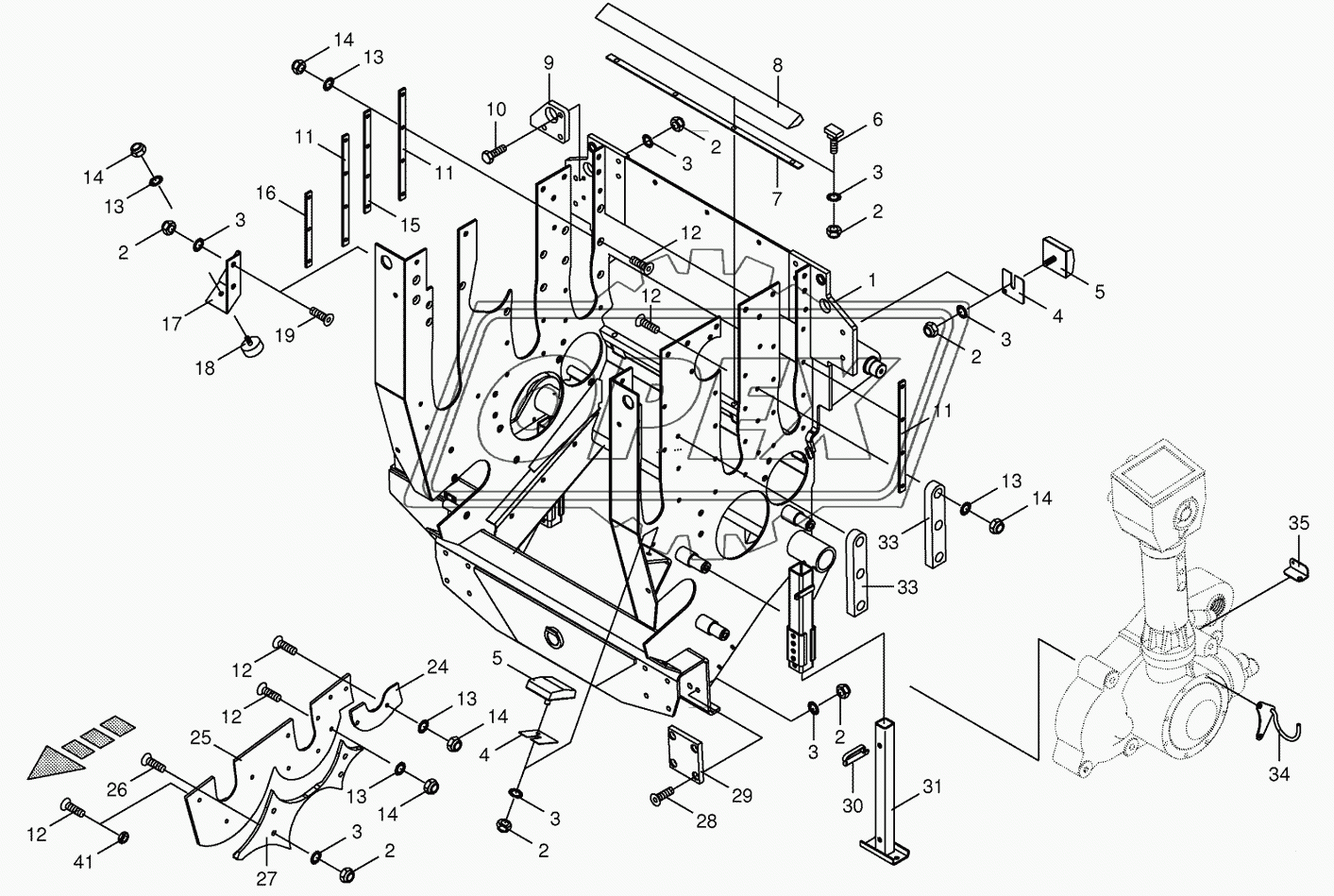 Feeder Housing with support foot