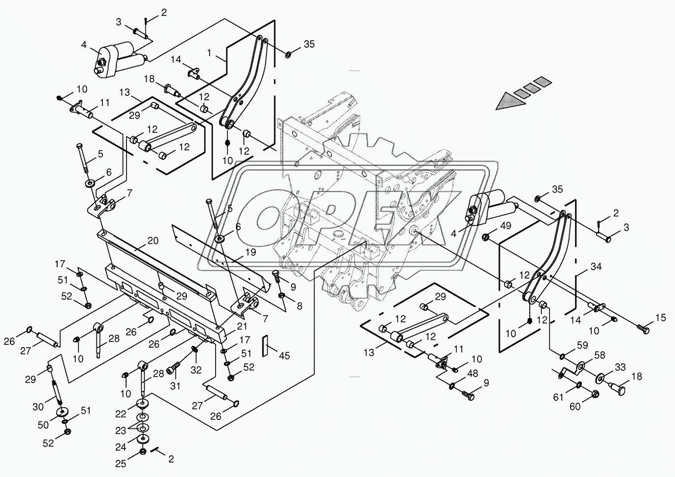 Shear bar adjustment