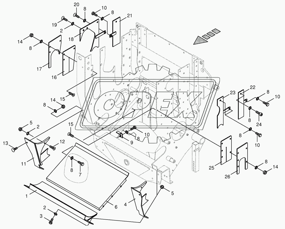 Grain collecting plate/slotted cover