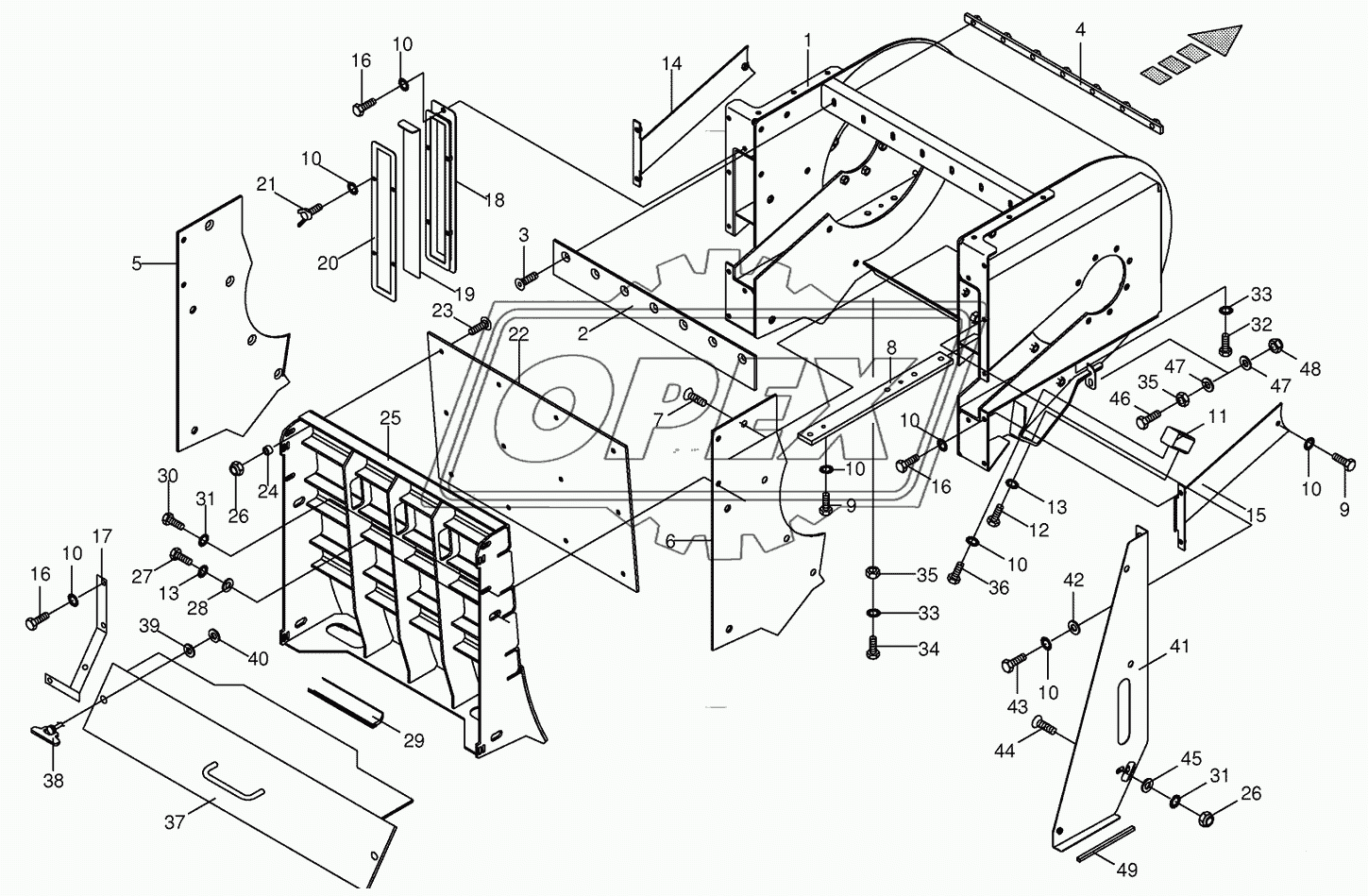 Discharge accelerator housinge