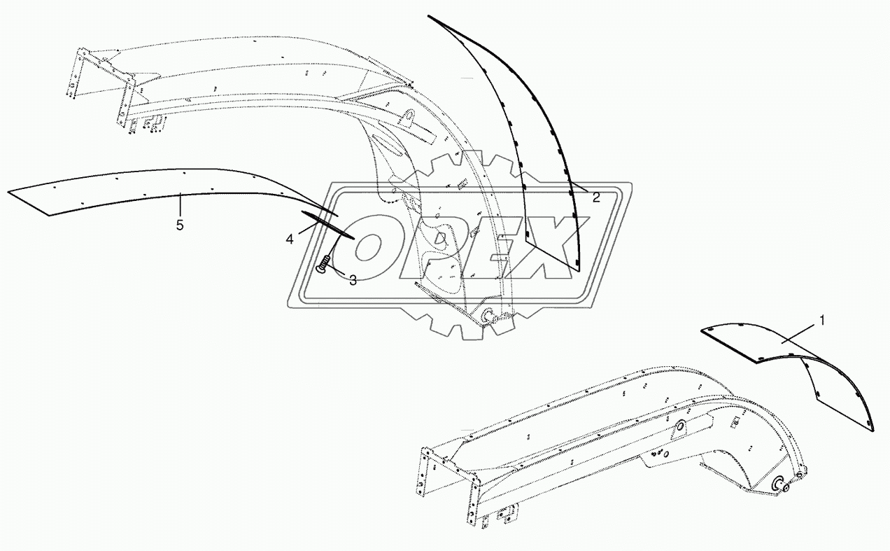 Upper discharge chute-HD parts
