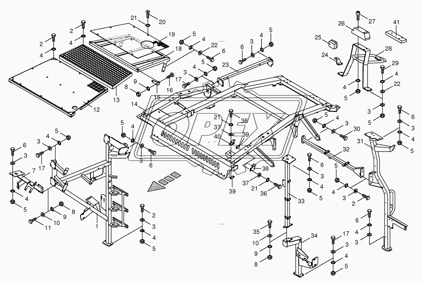 Panelling frame/Cladding-back top