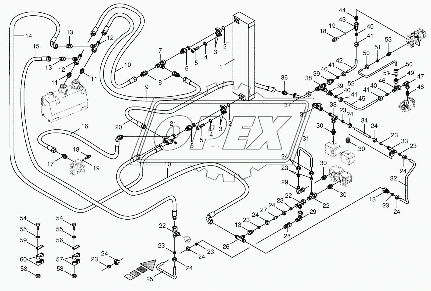 Housing line/oil cooler