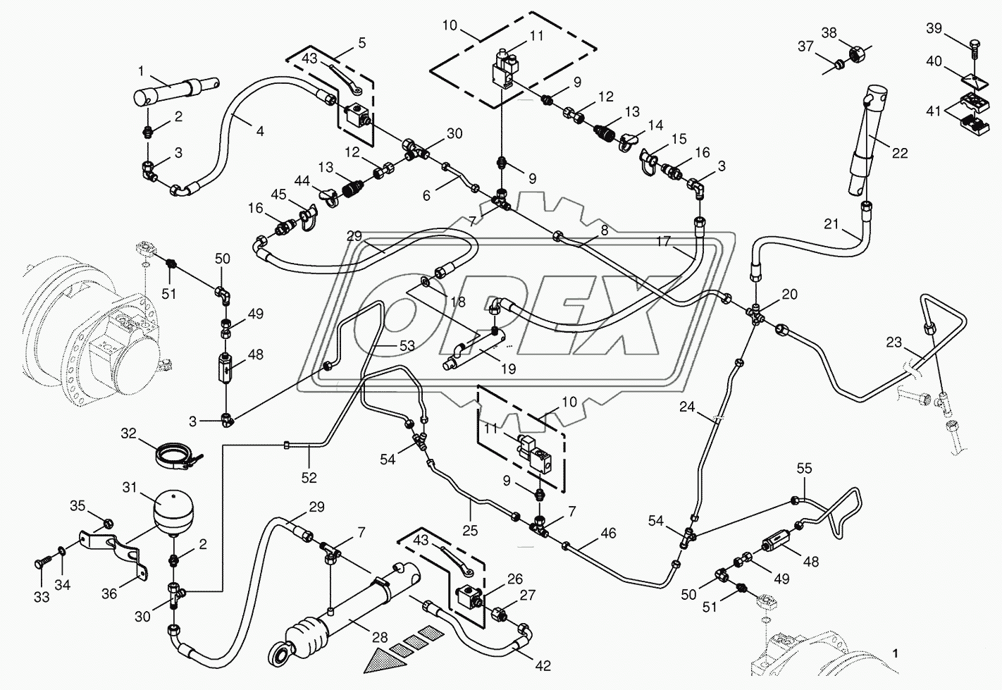 Charge pressure lines- front 3