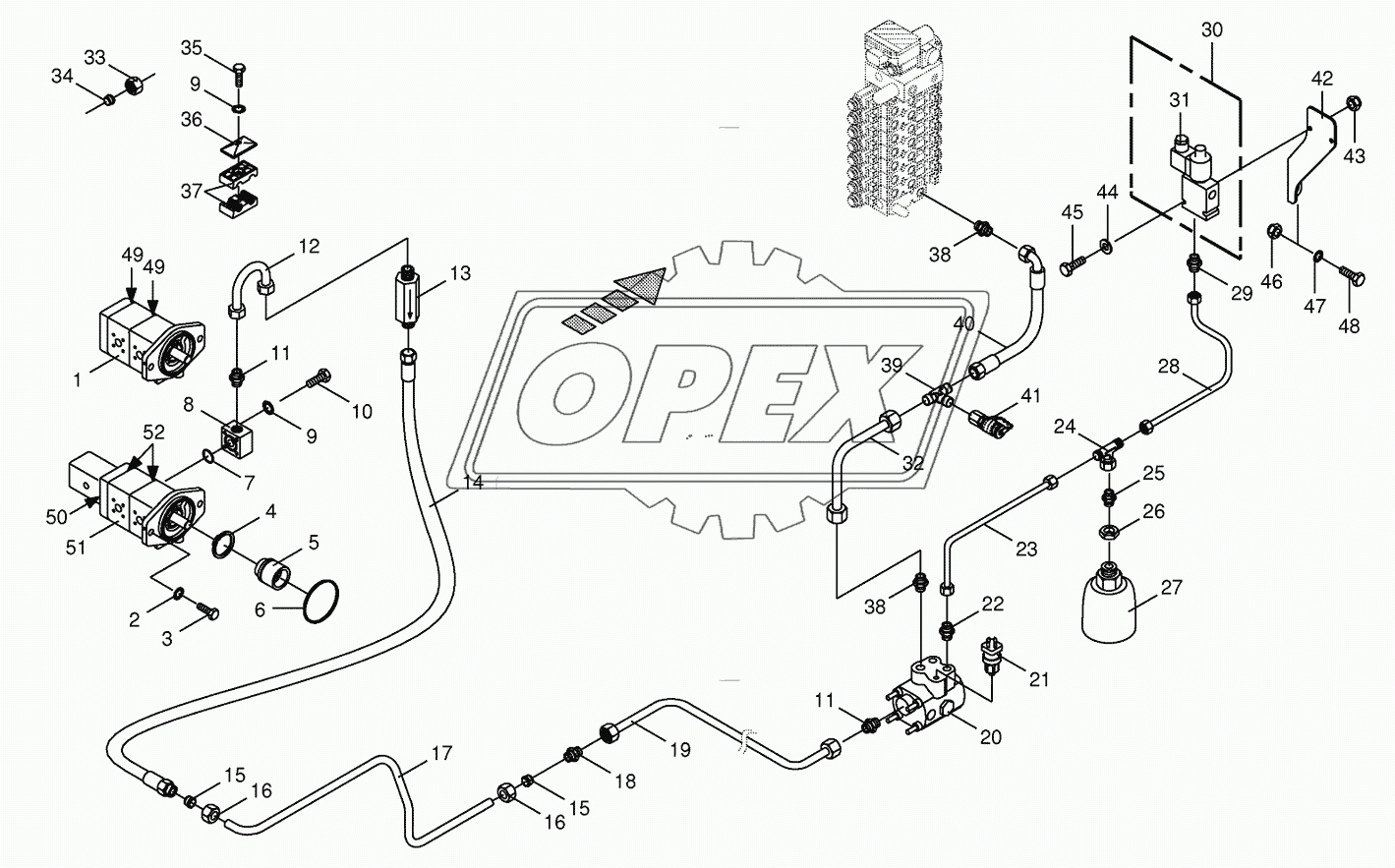 Hydraulics- pump/storage chorging valve 1