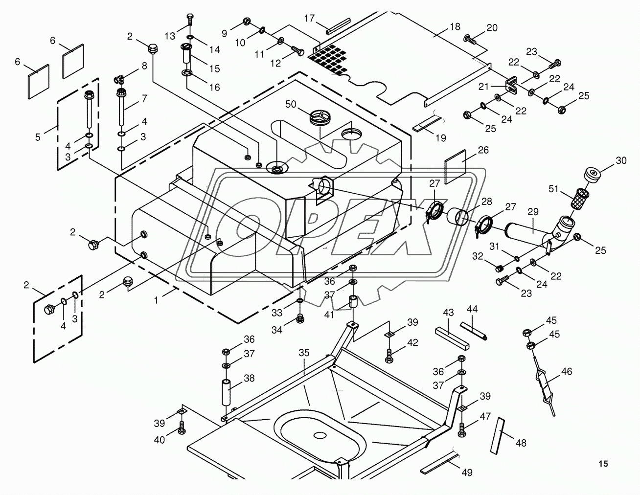 Diesel fuel tank