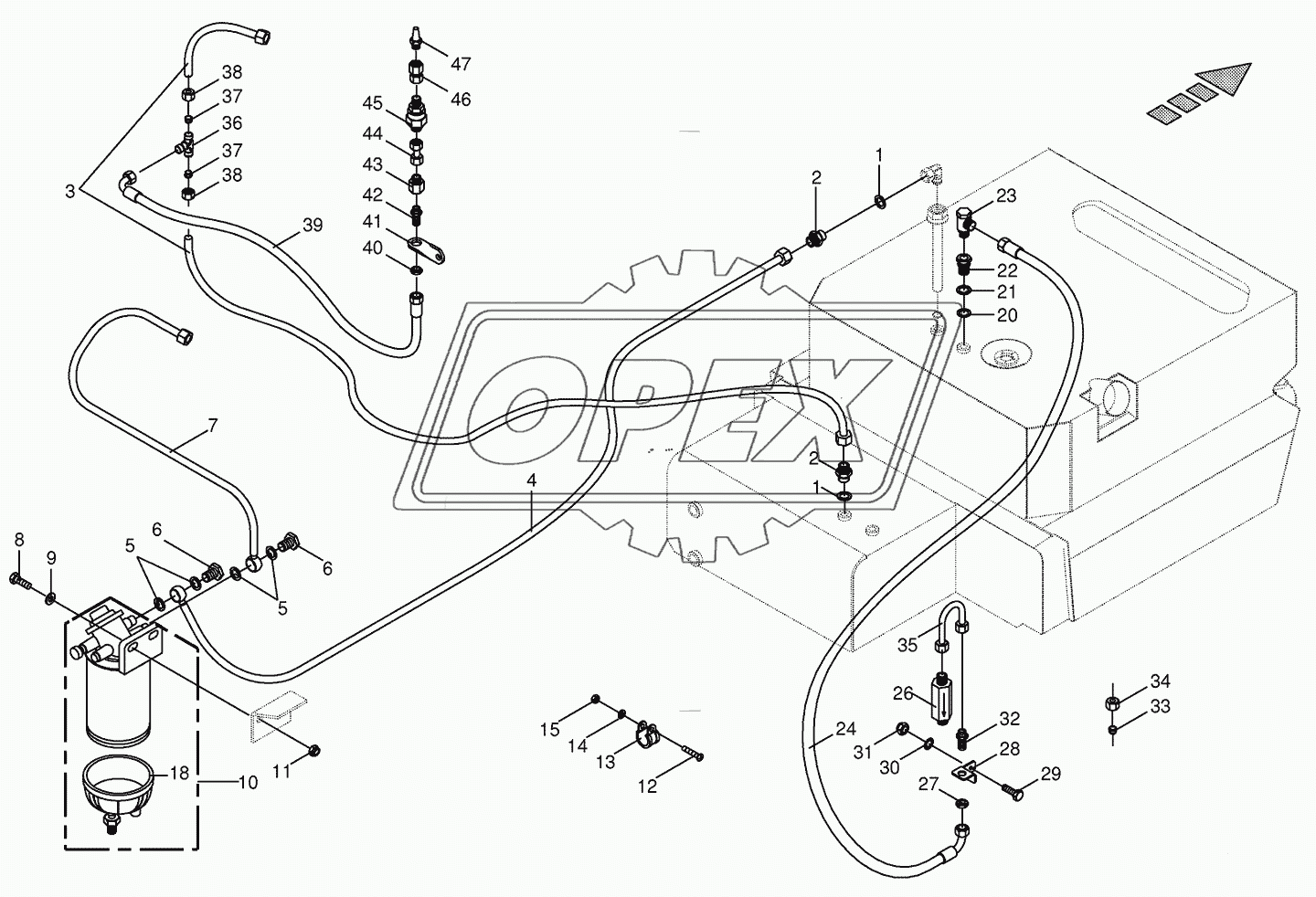 Diesel fuel pipe