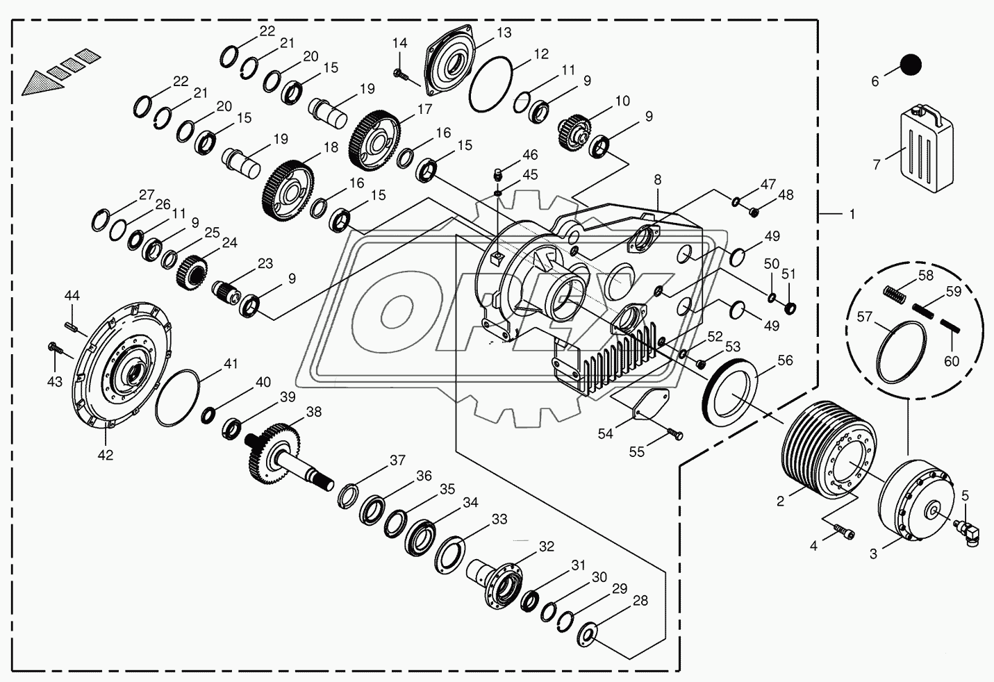 Motor output gear 1