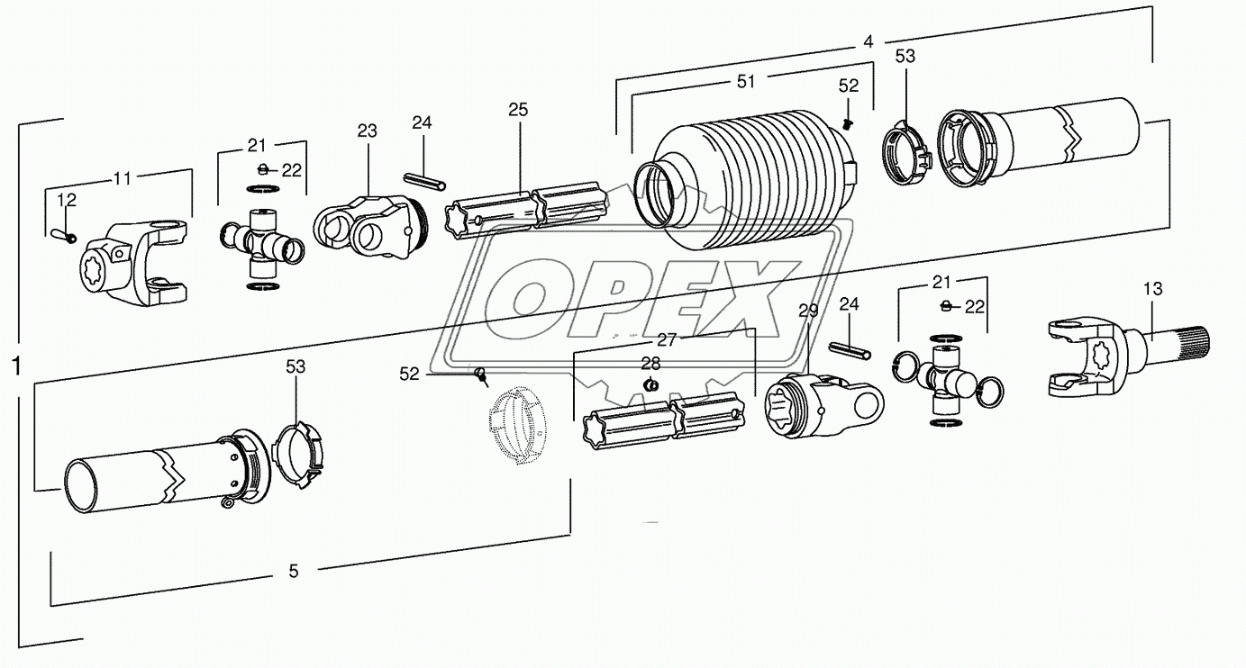 P.T.O shafts-roller drive