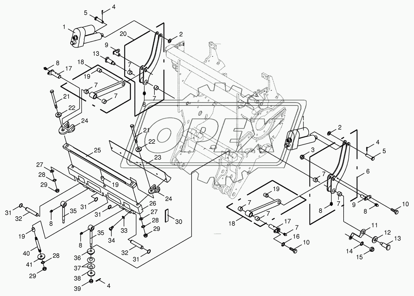 Shear bar adjustment