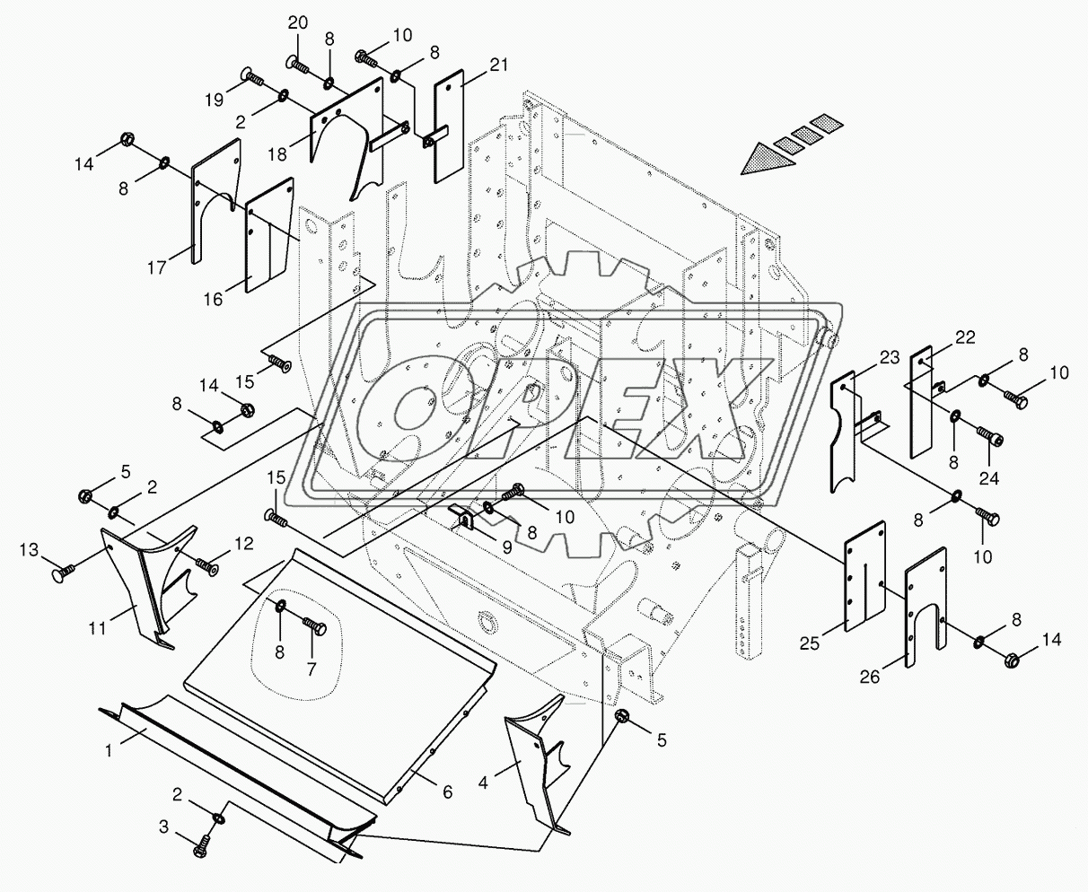 Grain collecting plate/slotted cover